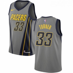 Womens Nike Indiana Pacers 33 Myles Turner Swingman Gray NBA Jersey City Edition