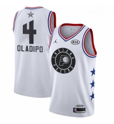 Womens Nike Indiana Pacers 4 Victor Oladipo White NBA Jordan Swingman 2019 All Star Game Jersey 