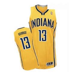 Youth Adidas Indiana Pacers 13 Paul George Authentic Gold Alternate NBA Jersey