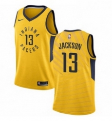 Youth Nike Indiana Pacers 13 Mark Jackson Authentic Gold NBA Jersey Statement Edition