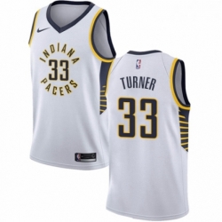 Youth Nike Indiana Pacers 33 Myles Turner Swingman White NBA Jersey Association Edition
