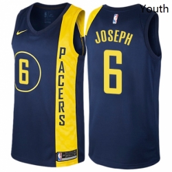 Youth Nike Indiana Pacers 6 Cory Joseph Swingman Navy Blue NBA Jersey City Edition 