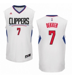 Mens Adidas Los Angeles Clippers 7 Sam Dekker Swingman White Home NBA Jersey 