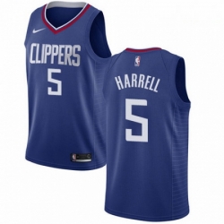 Mens Nike Los Angeles Clippers 5 Montrezl Harrell Swingman Blue NBA Jersey Icon Edition 