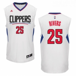 Womens Adidas Los Angeles Clippers 25 Austin Rivers Swingman White Home NBA Jersey