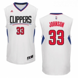 Womens Adidas Los Angeles Clippers 33 Wesley Johnson Authentic White Home NBA Jersey