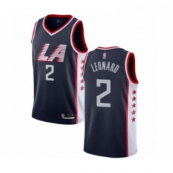 Youth Los Angeles Clippers 2 Kawhi Leonard Swingman Navy Blue Basketball Jersey City Edition 