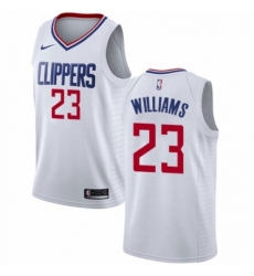 Youth Nike Los Angeles Clippers 23 Louis Williams Authentic White NBA Jersey Association Edition 