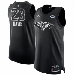 Mens Nike Jordan New Orleans Pelicans 23 Anthony Davis Authentic Black 2018 All Star Game NBA Jersey