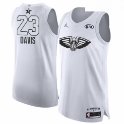 Mens Nike Jordan New Orleans Pelicans 23 Anthony Davis Authentic White 2018 All Star Game NBA Jersey