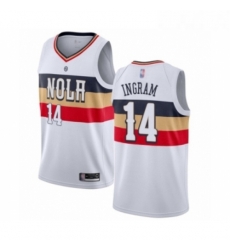 Youth New Orleans Pelicans 14 Brandon Ingram White Swingman Jersey Earned Edition 