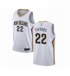 Youth New Orleans Pelicans 22 Derrick Favors Swingman White Basketball Jersey Association Edition 