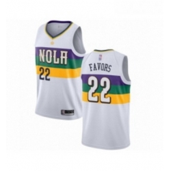 Youth New Orleans Pelicans 22 Derrick Favors Swingman White Basketball Jersey City Edition 