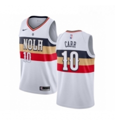 Youth Nike New Orleans Pelicans 10 Tony Carr White Swingman Jersey Earned Edition 