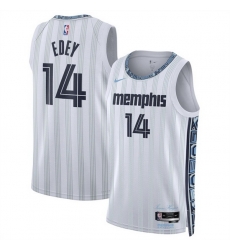 Men Memphis Grizzlies 14 Zach Edey White 2025 26 City Edition Stitched Basketball Jersey Men Memphis Grizzlies 14 Zach Edey White 2025 26 City Edition Stitched Basketball Jersey