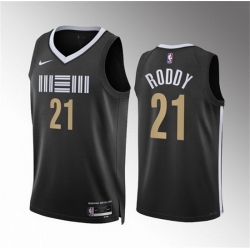 Men Memphis Grizzlies 21 David Roddy Black 2023 24 City Edition Stitched Basketball Jersey