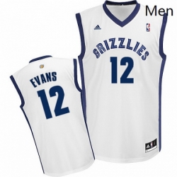 Mens Adidas Memphis Grizzlies 12 Tyreke Evans Swingman White Home NBA Jersey 