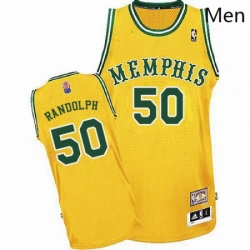 Mens Adidas Memphis Grizzlies 50 Zach Randolph Authentic Gold ABA Hardwood Classic NBA Jersey