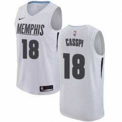 Mens Nike Memphis Grizzlies 18 Omri Casspi Swingman White NBA Jersey City Edition 