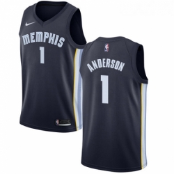 Womens Nike Memphis Grizzlies 1 Kyle Anderson Swingman Navy Blue NBA Jersey Icon Edition 