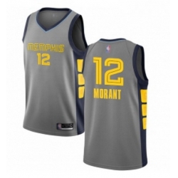 Womens Nike Memphis Grizzlies 12 Ja Morant Gray NBA Swingman City Edition 2018 19 Jersey 
