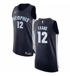 Womens Nike Memphis Grizzlies 12 Tyreke Evans Authentic Navy Blue Road NBA Jersey Icon Edition 