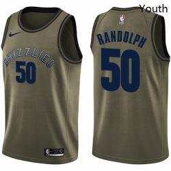 Youth Nike Memphis Grizzlies 50 Zach Randolph Swingman Green Salute to Service NBA Jersey
