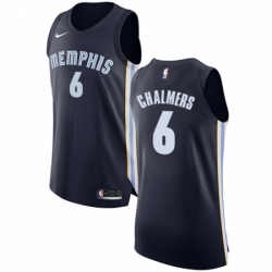 Youth Nike Memphis Grizzlies 6 Mario Chalmers Authentic Navy Blue Road NBA Jersey Icon Edition 