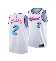 Men Miami Heat 2 Terry Rozier White 2024 25 City Edition Stitched Basketball Jersey