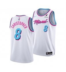 Men Miami Heat 8 Josh Christopher White 2024 25 City Edition Stitched Basketball Jersey