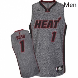 Mens Adidas Miami Heat 1 Chris Bosh Swingman Grey Static Fashion NBA Jersey