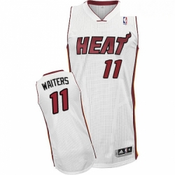 Mens Adidas Miami Heat 11 Dion Waiters Authentic White Home NBA Jersey