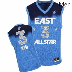 Mens Adidas Miami Heat 3 Dwyane Wade Swingman Blue 2012 All Star NBA Jersey