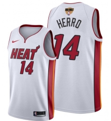 Men's Miami Heat #14 Tyler Herro White 2020 Finals Bound Association Edition Stitched NBA Jersey