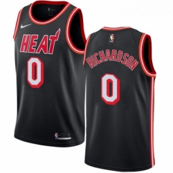 Mens Nike Miami Heat 0 Josh Richardson Swingman Black Black Fashion Hardwood Classics NBA Jersey