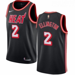 Mens Nike Miami Heat 2 Wayne Ellington Swingman Black Black Fashion Hardwood Classics NBA Jersey