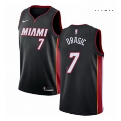 Mens Nike Miami Heat 7 Goran Dragic Swingman Black Road NBA Jersey Icon Edition