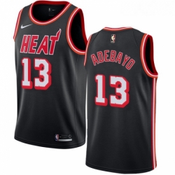 Womens Nike Miami Heat 13 Edrice Adebayo Authentic Black Black Fashion Hardwood Classics NBA Jersey 