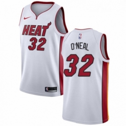 Womens Nike Miami Heat 32 Shaquille ONeal Authentic NBA Jersey Association Edition