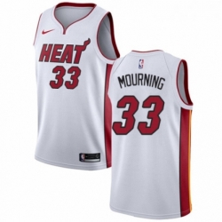 Womens Nike Miami Heat 33 Alonzo Mourning Swingman NBA Jersey Association Edition