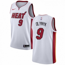 Womens Nike Miami Heat 9 Kelly Olynyk Authentic NBA Jersey Association Edition 