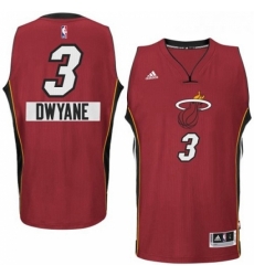 Youth Adidas Miami Heat 3 Dwyane Wade Swingman Red 2014 15 Christmas Day NBA Jersey