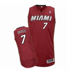 Youth Adidas Miami Heat 7 Goran Dragic Authentic Red Alternate NBA Jersey