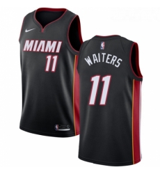 Youth Nike Miami Heat 11 Dion Waiters Swingman Black Road NBA Jersey Icon Edition