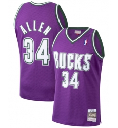 Men Bucks Ray Allen #34 Purple Hardwood Classic Swingman Jersey Men Bucks Ray Allen #34 Purple Hardwood Classic Swingman Jersey