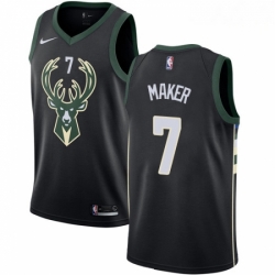 Mens Nike Milwaukee Bucks 7 Thon Maker Swingman Black Alternate NBA Jersey Statement Edition 