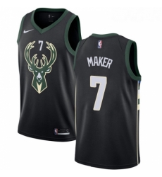 Womens Adidas Milwaukee Bucks 7 Thon Maker Authentic Black Alternate NBA Jersey Statement Edition 