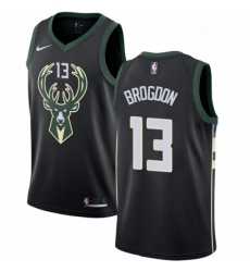 Womens Nike Milwaukee Bucks 13 Malcolm Brogdon Swingman Black Alternate NBA Jersey Statement Edition 