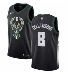 Youth Adidas Milwaukee Bucks 8 Matthew Dellavedova Authentic Black Alternate NBA Jersey Statement Edition 