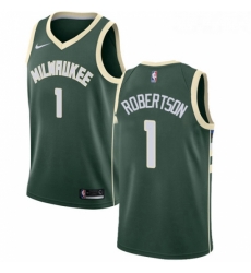 Youth Nike Milwaukee Bucks 1 Oscar Robertson Swingman Green Road NBA Jersey Icon Edition